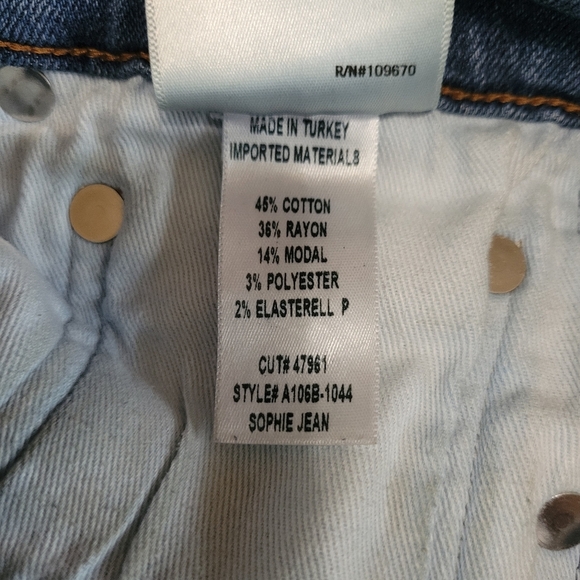 Agolde Sophie Crop fray hem jeans size 25 - Picture 12 of 12